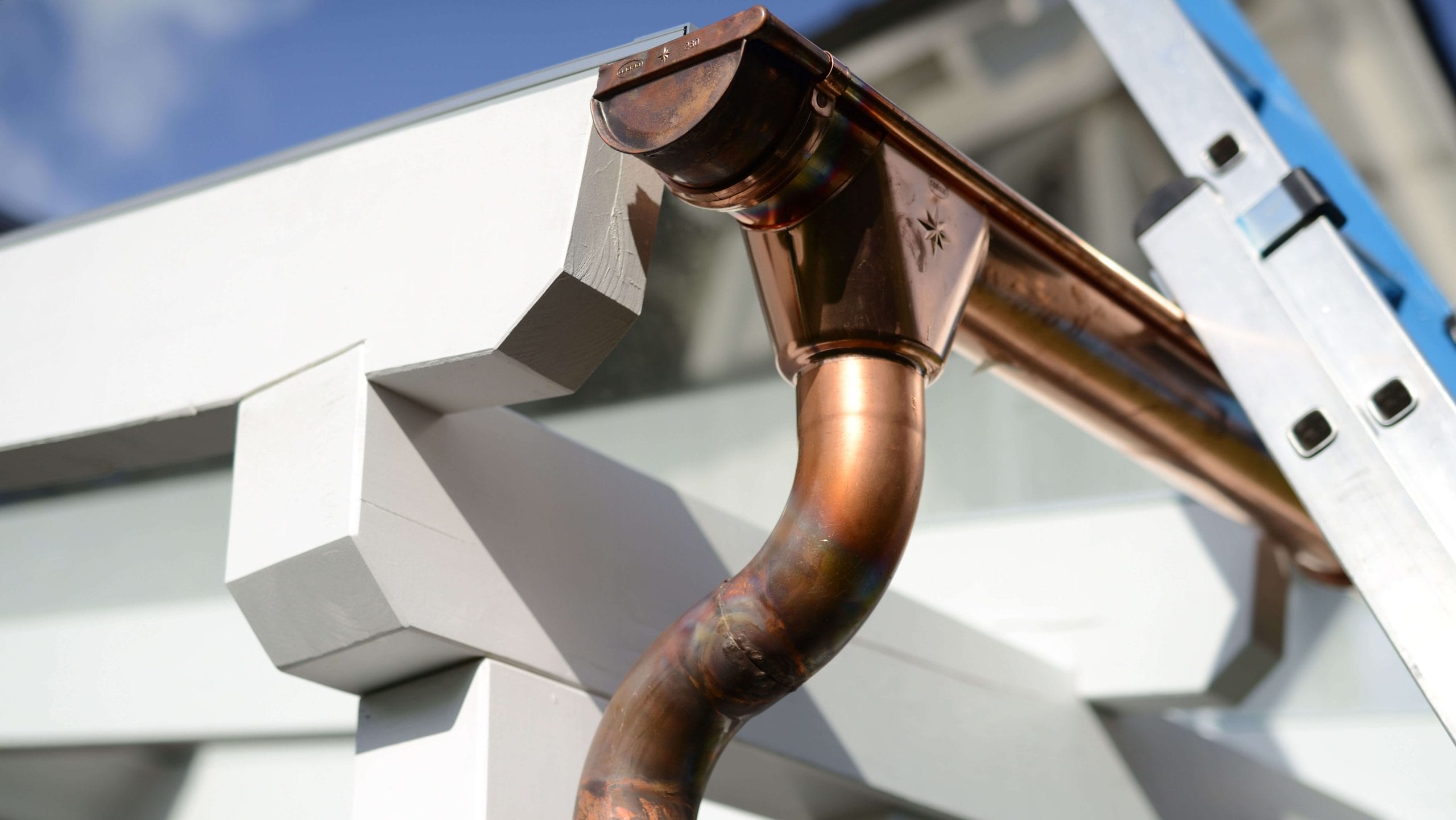High-end copper gutters with a seamless design for residential properties in Des Moines